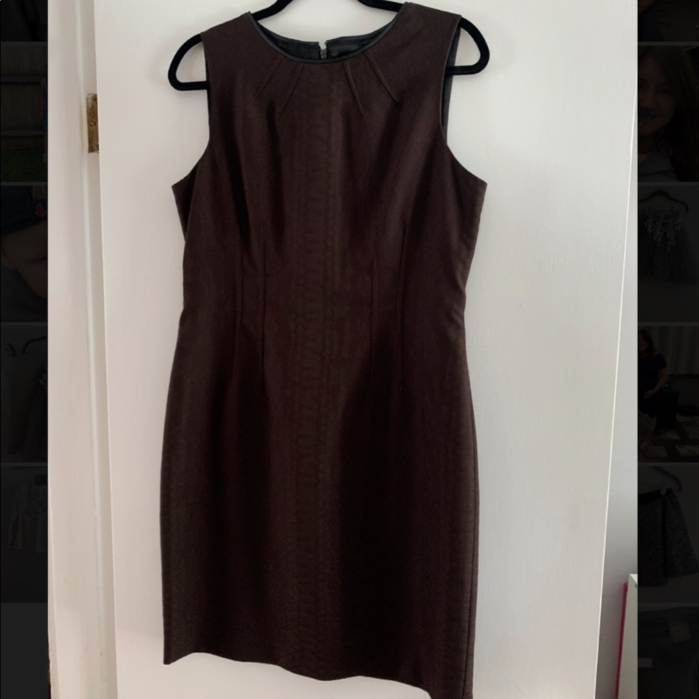 Women’s Tahari monochrome animal print dress